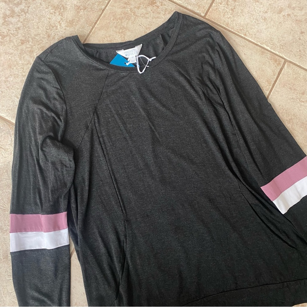 NWT sweater with stripe details